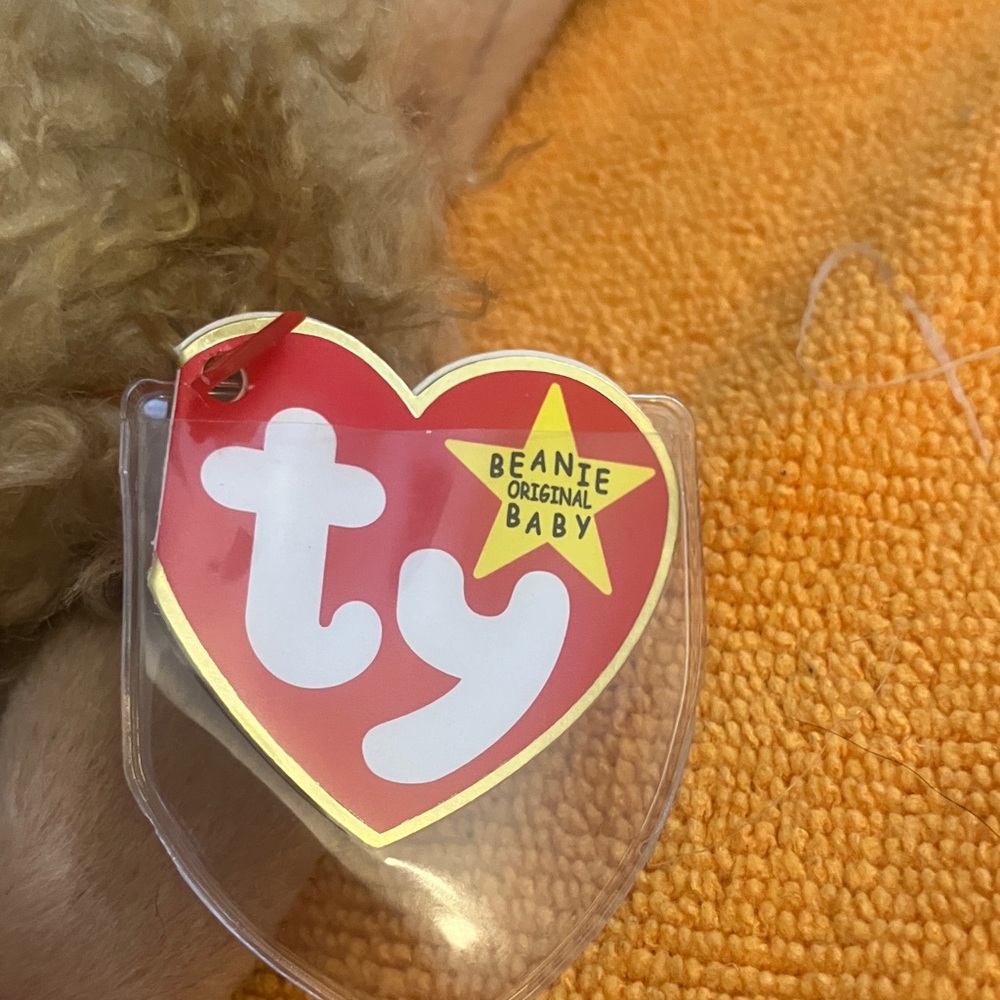 Ty Beanie Babies Spunky Dog Plush - Cream and Brown - Picture 2 of 7